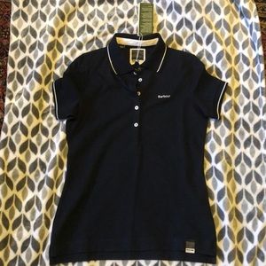 Barbour navy blue polo shirt
